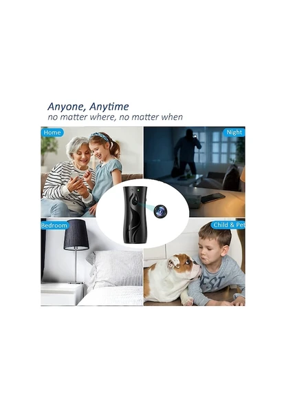 Cbtx Nemlendirici Şekli Wifi Kamera Bebek İzleme Hareket Algılama 1080p Hd Güvenlik Kamerası Siyah - 3