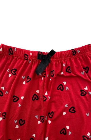 Kadın Kalp Desenli Pijama Altı Milan-10500