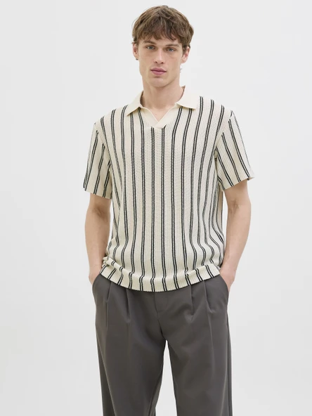 JACK JONES Erkek Örme Polo Yaka Tişört 12276317