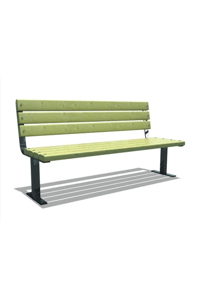 Antalya Kent ekipmanları Ahşap Metal Oturma Bankı