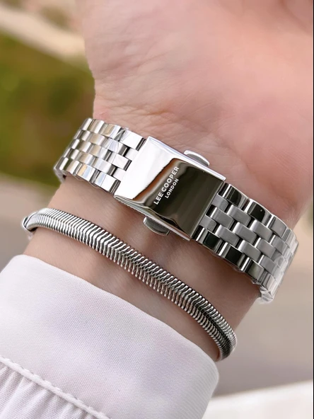 Lee Cooper Elite Seri Çelik Kordonlu 3 Atm Suya Dayanıklı Kadın Kol Saati BLC08135.320 - Resim 3