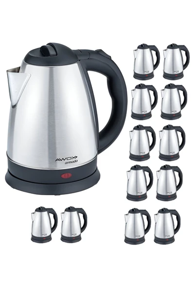 AWOX Armada Ketle ( 12 adet) 1800 ML Paslanmaz Çelik Su Isıtıcı 1800