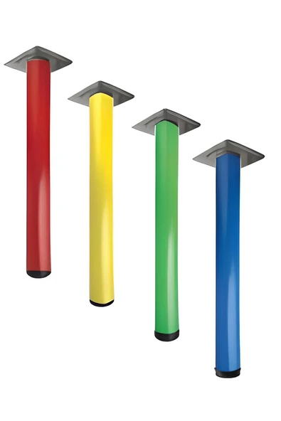 Antalya Kent ekipmanları Anaokulu Kreş Dörtlü Renkli Metal Masası Ayağı