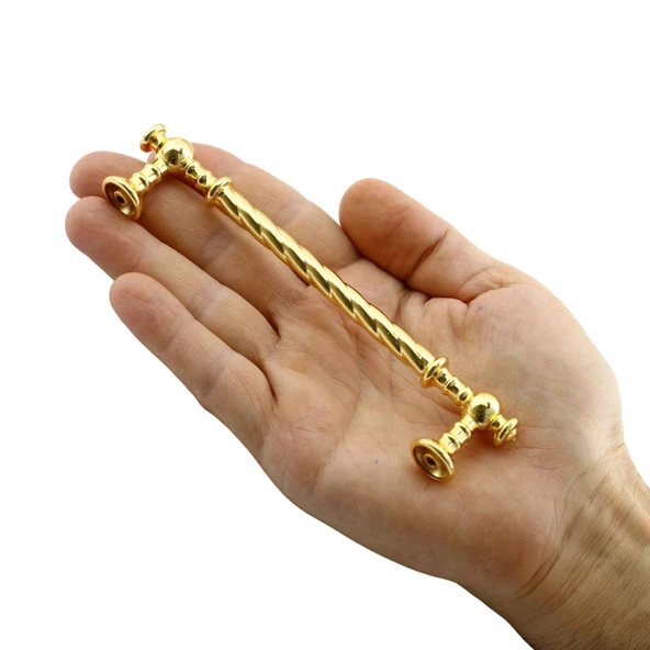 Metal Kulp Mobilya Mutfak Dolabı Çekmece Dolap Kulpu Kulbu Altın Gold (128 MM-12.8 CM) - Resim 4