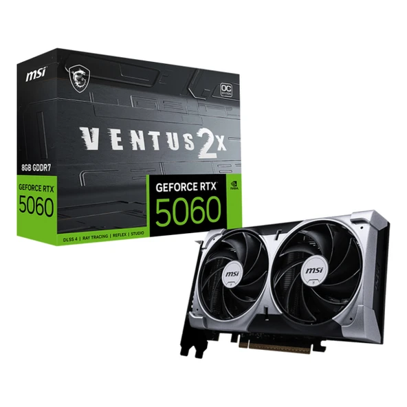 MSI Ventus 2X GeForce RTX 5060 OC 8GB GDDR7 128Bit HDMI/DP Ekran Kartı