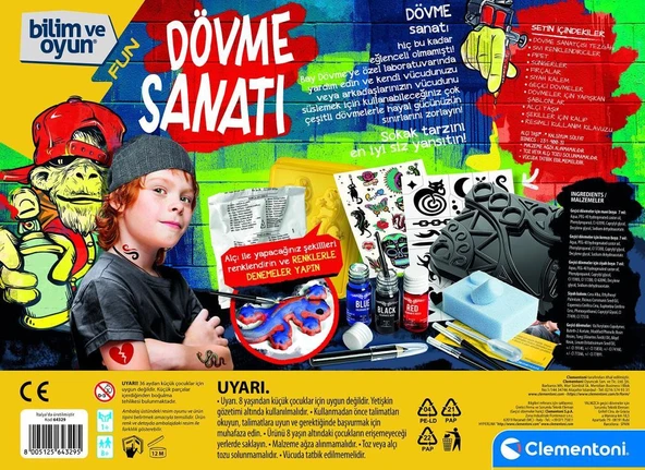 Clementoni Bilim ve Oyun Dövme Sanatı 64329 - 6
