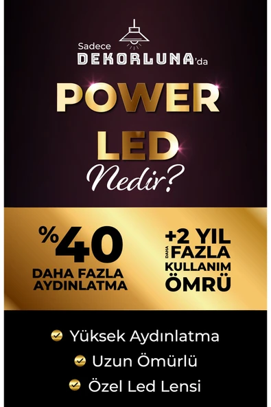 Dekorluna Modern Forte Beyaz Tekli 3 Renk Işıklı Power Ledli Salon Mutfak Oda Hol Ledli Avize - 4