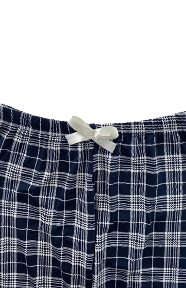 Kadın Beyaz Kareli Pijama Altı Milan-10500