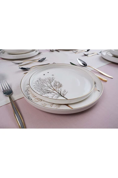 Koch Collection FREZYA 24 PARÇA YEMEK TAKIMI - ALTIN - 4