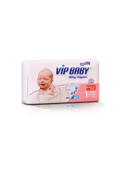Active&Soft 1 Yenidoğan 44 Adet x 4 Bebek Bezi - 1