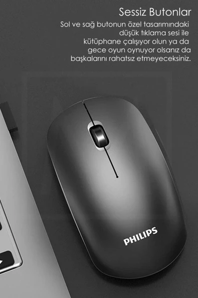 Sarftech Spk7315 M315 Siyah Wireless Sessiz Click Kablosuz Mouse 1200dpi - 2