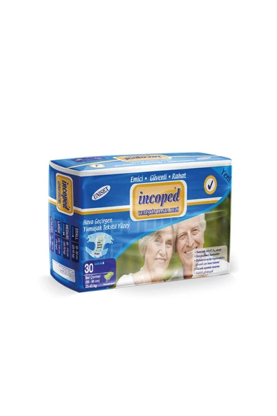 Incoped Belbantlı Hasta Bezi X Large 30 Adet Textilli x 4