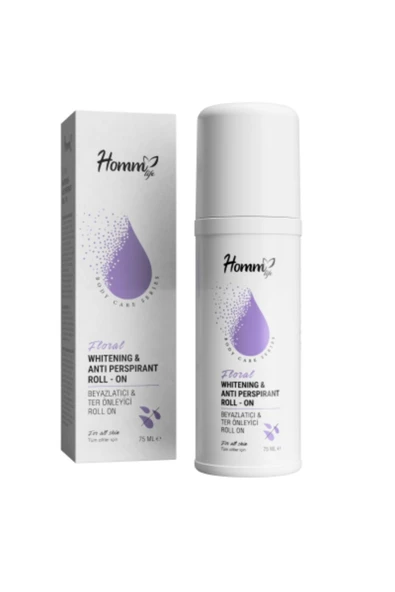 HOMM FLORAL BEYAZLATİCİ & TERLEME ÖNLEYİCİ ROLL ON 75ML - 2