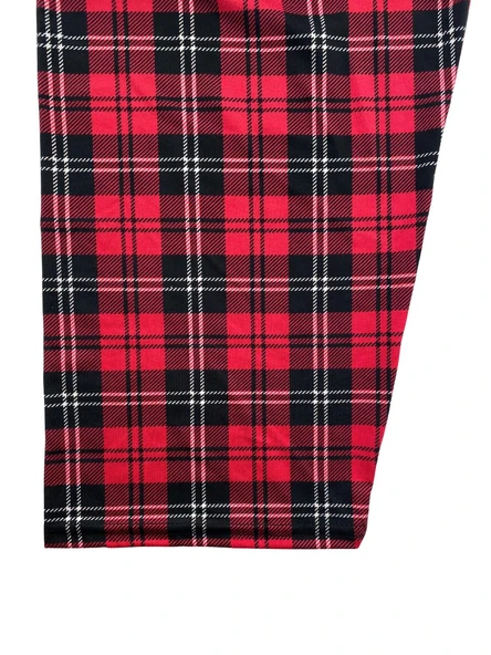 Kadın Ekose Desenli Siyah Pijama Altı Milan -003 - 3