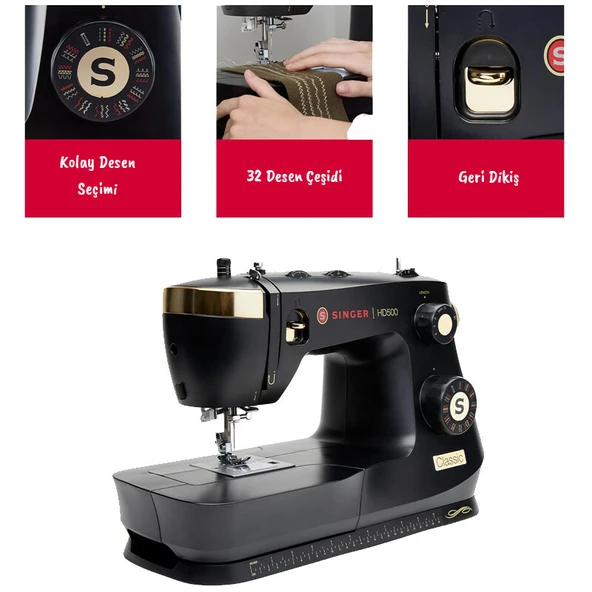 Singer HD500 Classic Gold Dikiş Makinesi - 3