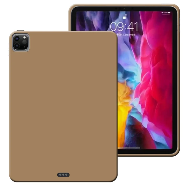 Apple iPad Pro 12,9 inç 5. Nesil Uyumlu A2378 , A2461 , A2379 Rubber Yıkanabilir Silikon Kılıf - Resim 3
