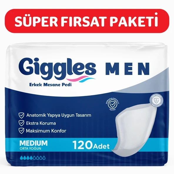 Giggles Erkek(Men) Mesane Pedi (Bladder Pad) 120 Adet