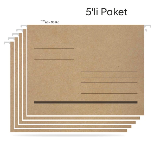 Tuna Askılı Dosya Metal Çubuklu Telli Tek Sayfa ASD2001 5 Lİ PAKET