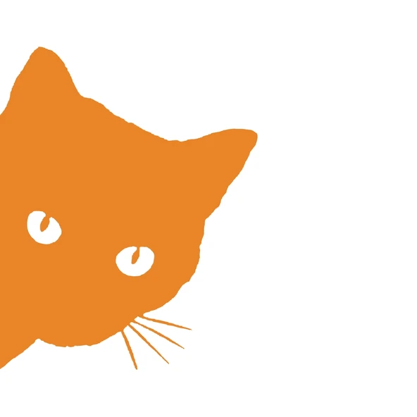 Kedi Sticker 17x17 Cm Turuncu