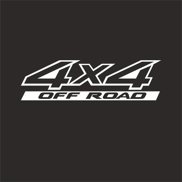 4x4 Ofroad Sticker 17x17 Cm Beyaz