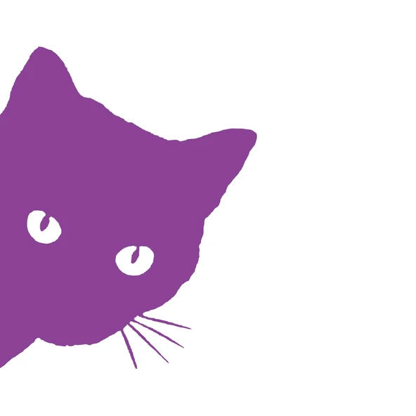 Kedi Sticker 17x17 Cm Mor