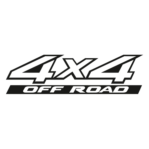 4x4 Ofroad Sticker 17x17 Cm Siyah