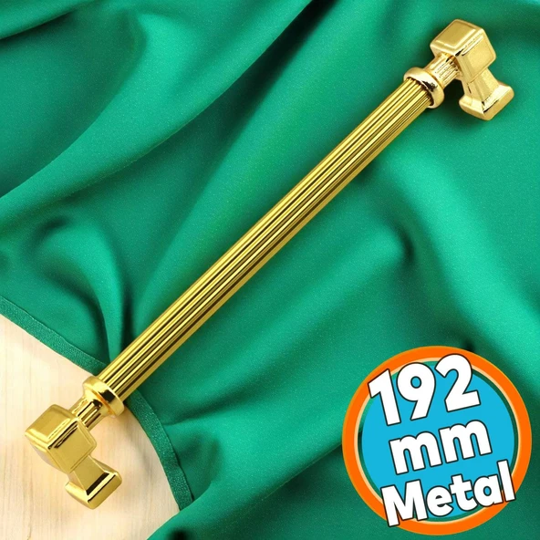Mobilya Çekmece Mutfak Dolabı Dolap Kulpları Kulb 19.2 cm Metal Gold Altın Çizgili Kulp 192 mm