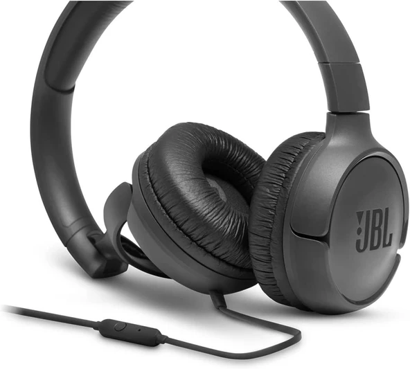JBL T500 Mikrofonlu Kablolu Kulaküstü Siyah Kulaklık - 4