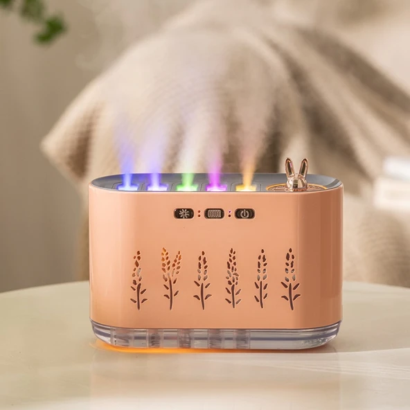 Elektrikli Dinamik Ses Alıcılı Aroma Nemlendirici AD-9043 - Beyaz - 7
