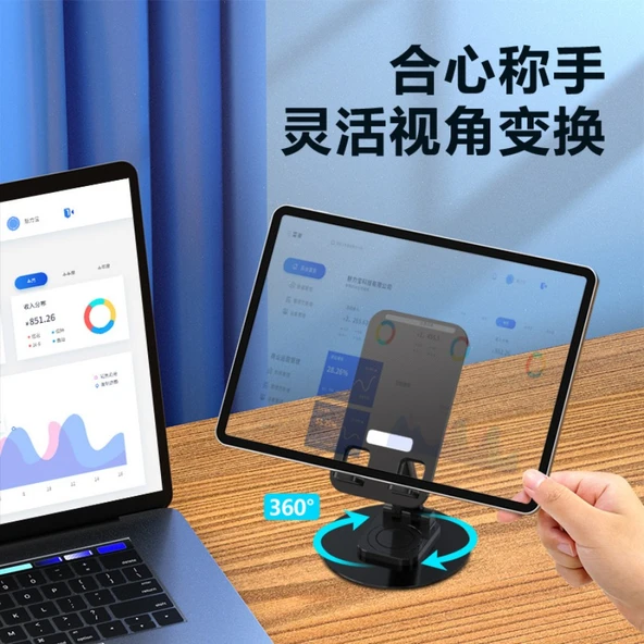 Çok Fonksiyonlu Metal Masaüstü Telefon/Tablet Standı - GT-Z3 - Beyaz - 3