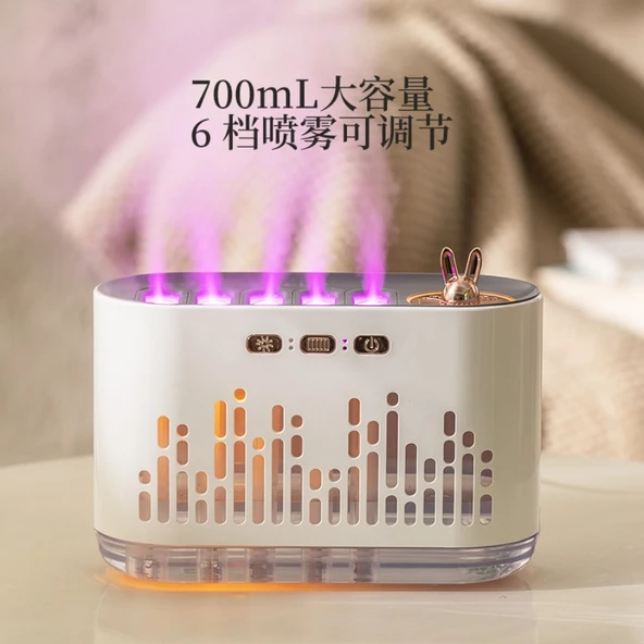 Elektrikli Dinamik Ses Alıcılı Aroma Nemlendirici AD-9043 - Beyaz - 2