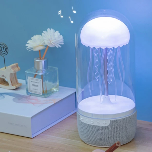 Bluetooth Hoparlör - Denizanası Tasarımlı - AD-0388 - Beyaz, Siyah - 5