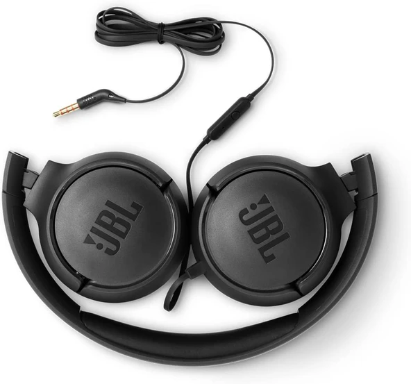 JBL T500 Mikrofonlu Kablolu Kulaküstü Siyah Kulaklık - 5