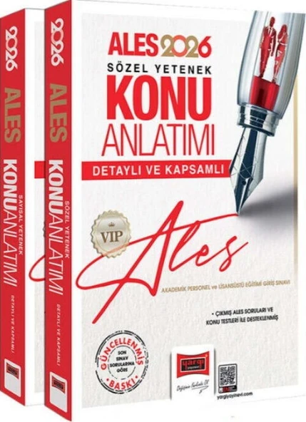 2026 ALES VIP Sayısal Sözel Yetenek Detaylı ve Kapsamlı Konu Anlatımı 2 Cilt Yargı Yayınları