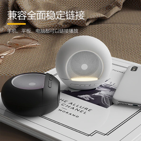 Bluetooth Hoparlör AD-0387 - Beyaz/Siyah - 3
