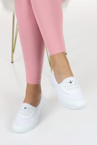 Albishoes Kadın Anne Spor Babet Ayakkabı Bağcıksız Hafif Rahat Günlük Yürüyüş Kadın Spor Ayakkabı - 2