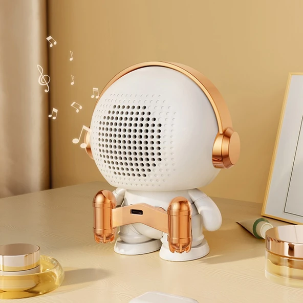 Astronot Lamba Bluetooth Hoparlör AD-0400 - Beyaz - 5