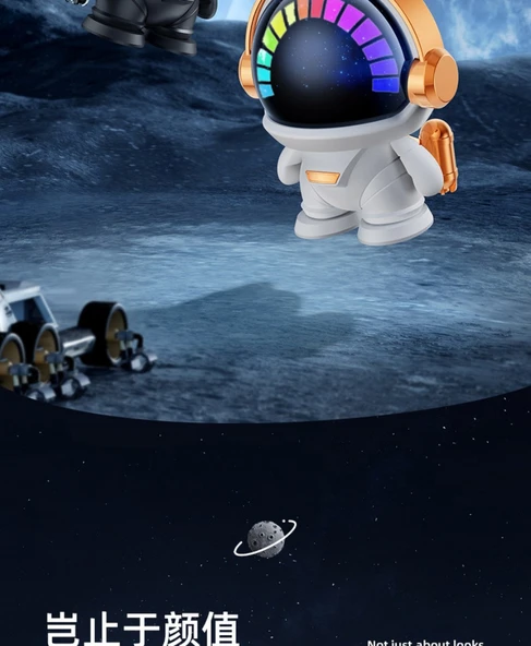 Astronot Lamba Bluetooth Hoparlör AD-0400 - Beyaz - 7