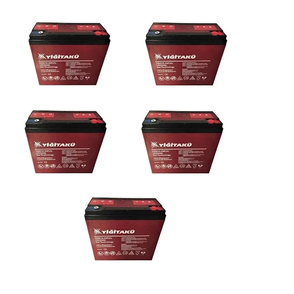 Yiğit Akü 12 V 24 Ah Jel Elektrikli Motosiklet Aküsü (5 Adet)