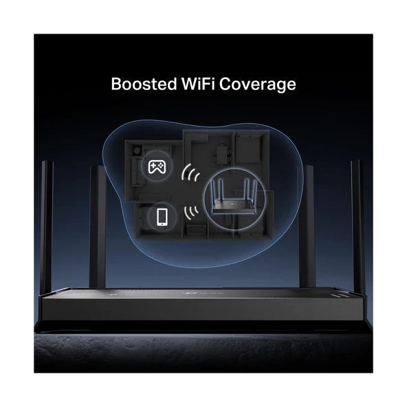 TP-Link Archer BE220 4 Port 3600 Mbps Router - Resim 4