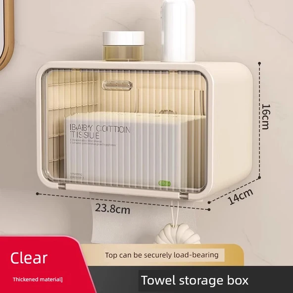 Duvara Monte Banyo Tuvalet Kağıdı Kutusu - Havlu Kağıt Rulo - Nötr