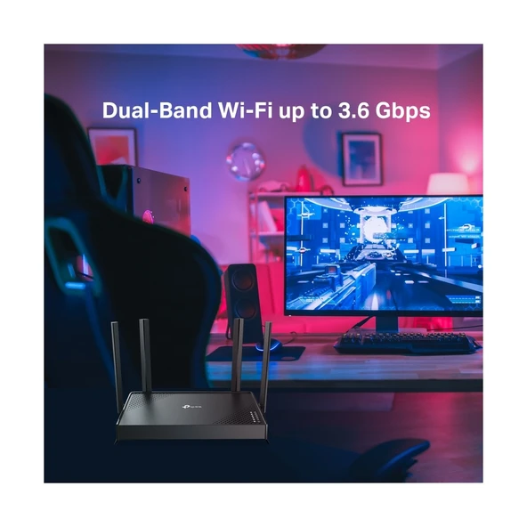 TP-Link Archer BE220 4 Port 3600 Mbps Router - Resim 6