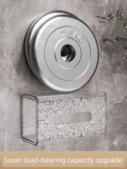 Buzul Desenli Yüz Bezi Saklama Kutusu - Şeffaf Buzul Desenli [2'li Paket] Kapaklı - Resim 6