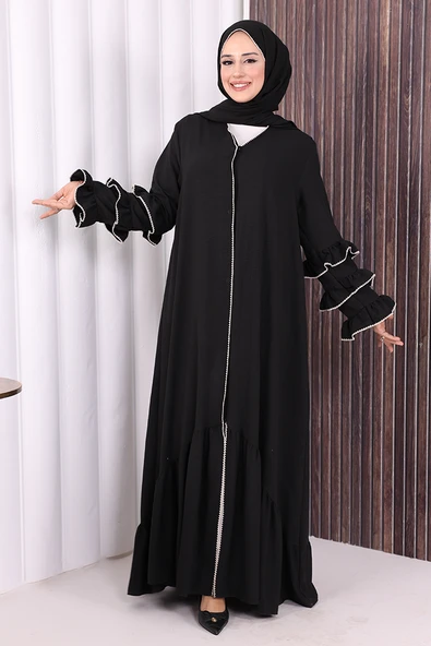Şal ve Ferace İkili Takım 70018 Siyah - Resim 2