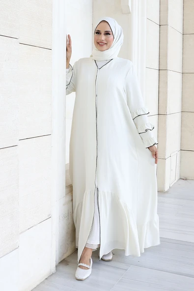 Şal ve Ferace İkili Takım 70018 Ekru ürün görseli