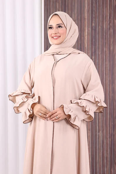 Şal ve Ferace İkili Takım 70018 Taş - Resim 6