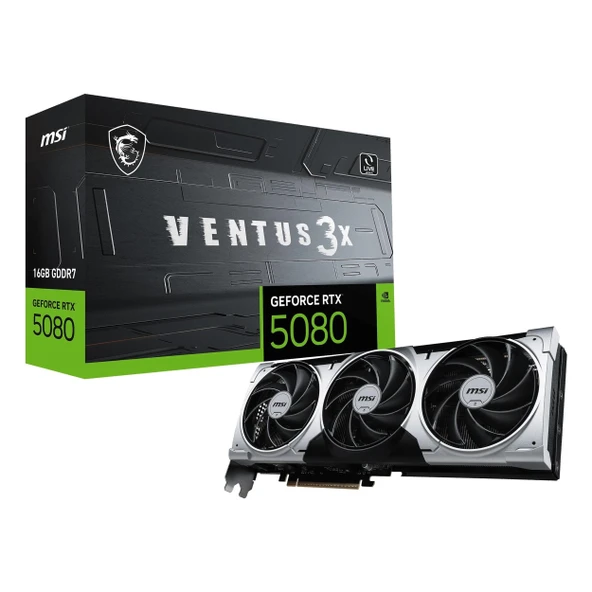 MSI Ventus 3X Plus GeForce RTX 5080 16GB GDDR7 256Bit HDMI/DP Ekran Kartı