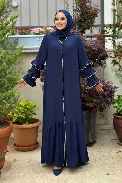 Şal ve Ferace İkili Takım 70018 Lacivert