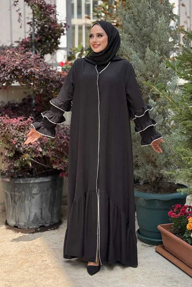 Şal ve Ferace İkili Takım 70018 Siyah
