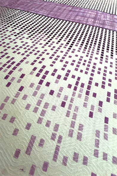 Alla Turca Çift Kişilik Modern Mozaik Desenli Pike – Lila | 200x240 cm | %100 Pamuk - 5